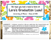 custom candy bar party favor for graduation luau theme party