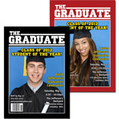 Graduation magazine cover invitations