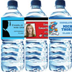 Personalized graduation water bottle labels