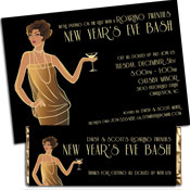 Raoring 20s theme invitations and favors