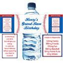 Baseball Party theme water labels