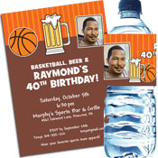 Basketball theme invitations and favors