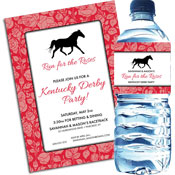 Kenutcky Derby rose theme invitations and favors