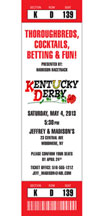custom ticket invitation for kentucky derby theme party