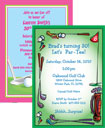 personalized golf theme invitation