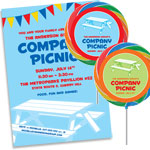 Summer picnic party theme invitation