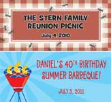 personalized summer party theme banners