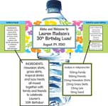 summer theme water bottle labels