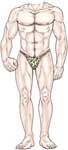 summer male bathing suit cutout