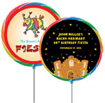 Custom lollipop fiesta theme favors. Fiesta personalized lollipops.