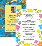 luau theme party invitations