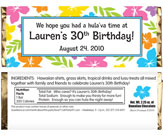 luau theme candy bars and wrappers. custom fiesta theme party favors