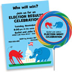 Patriotic elections theme invitations and favors