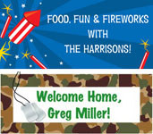 personalized 4th of July party banner