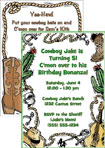 personalized western theme party invitation
