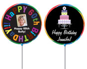 Custom lollipop favors. Birthday personalized lollipops.