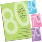 80th Birthday Invitations and Favors