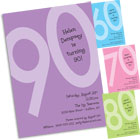 90th Birthday Invitations and Favors