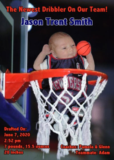 Basketball on Announcement  Basketball   A Perfect Basketball Baby Announcement