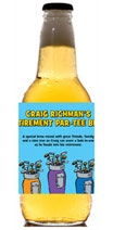 Personalized golf theme beer bottle labels