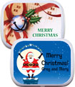 personalized christmas office party favors, mint and candy tins