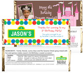 Custom 1st birthday candy bar wrappers