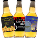 Personalized Halloween beer bottle labels