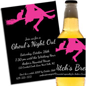 Ghoul's Night Out, Halloween Witch Theme Invitation