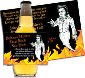 Dead rock star invitations and party favors for Halloween