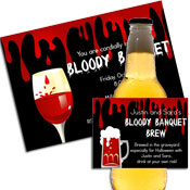 personalized bloody banquet invitations
