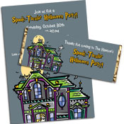 Spooky House theme halloween invitation