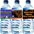 Personalized Halloween water bottle labels
