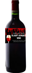 personalized blood theme wine bottle label