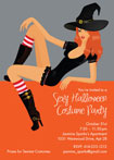 Sexy Wtich Halloween Invitations and Favors