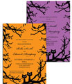 Personalized Halloween wedding invitations