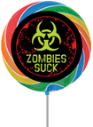 personalized zombie theme lollipops favors