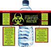 personalized zombie water bottle label favors