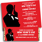 New Year's Eve Casino Theme invtiations