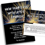 New Year's Eve Fireworks Theme invtiations