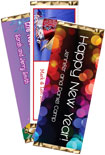 2014 new years eve clock candy bar wrapper