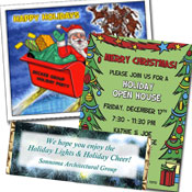 See all custom Christmas invitations and party favors