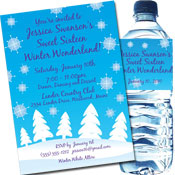 personalized winter wonderland invitation