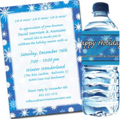 Snow theme invitation and party suppllies