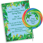 Bugs theme invitations and favors