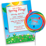 Kites theme invitations and favors