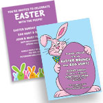 Easter theme invitations and favors