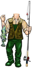 life size fisherman cutout