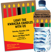 Kwanzaa kinara candles invitations and favors