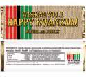 Kwanzaa party theme candy bar wrappers