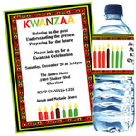 Kwanzaa kinara invitations and favors